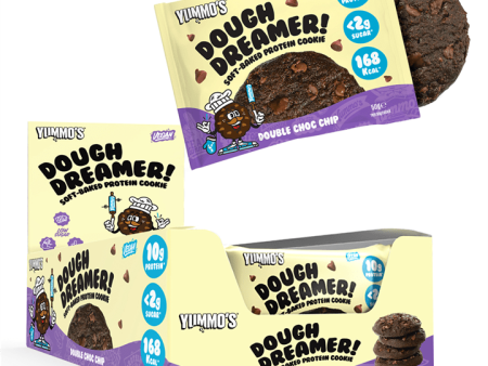 Yummo s Dough Dreamer! Vegan Protein Cookie 12x50g Double Choc Chip Hot on Sale