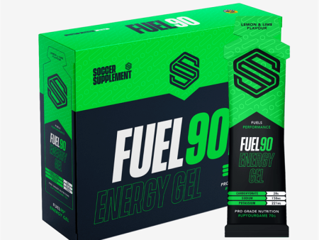 Soccer Supplement Fuel90 Energy Gel 12x70g Lemon & Lime For Cheap