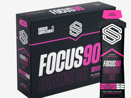 Soccer Supplement Focus90 Caffeine Gel 12x70g Mixed Berry Cheap