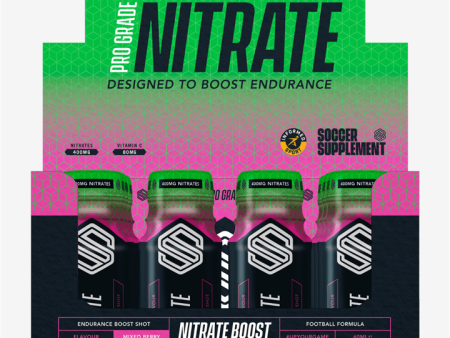 Soccer Supplement Nitrate Shot 12x60ml Mixed Berry on Sale