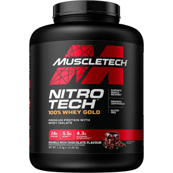 Muscletech Nitro Tech 100% Whey Gold 2.27kg Double Rich Chocolate For Sale