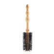 Philip B Medium 55mm Round Brush (Polished Mahogany Handle, 65% Boar Bristle + 35% Nylon)  1pc Fashion