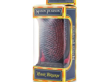 Mason Pearson Boar Bristle & Nylon - Popular Military Bristle & Nylon Large Size Hair Brush (Dark Ruby)  1pc Online now