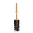 Philip B Medium 55mm Round Brush (Polished Mahogany Handle, 65% Boar Bristle + 35% Nylon)  1pc Fashion