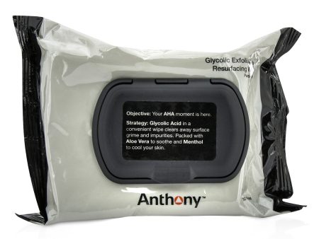 Anthony Logistics For Men Glycolic Exfoliating & Resurfacing Wipes  30wipes on Sale