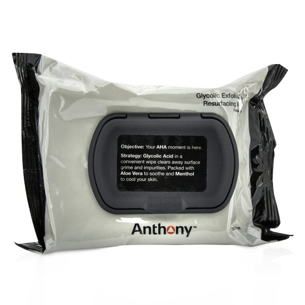 Anthony Logistics For Men Glycolic Exfoliating & Resurfacing Wipes  30wipes on Sale