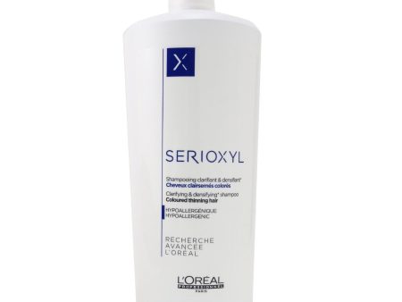 L Oreal Professionnel Serioxyl Clarifying & Densifying Shampoo (Coloured Thinning Hair)  1000ml 33.8oz For Cheap