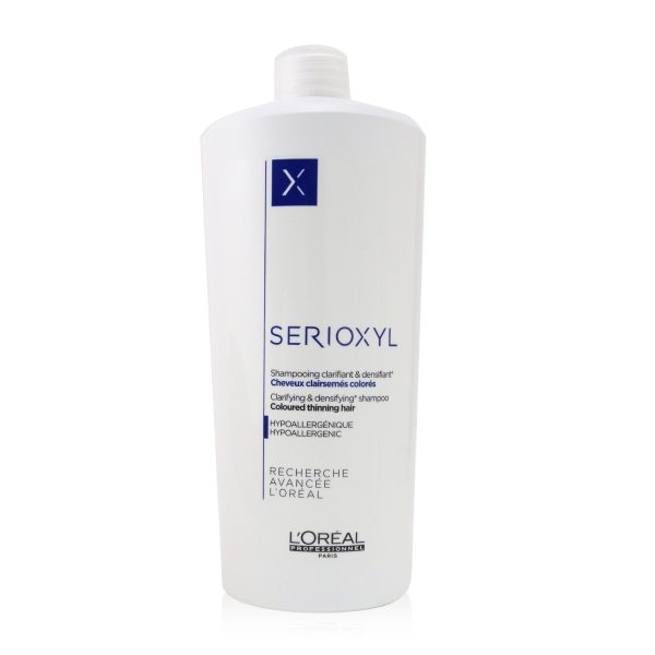 L Oreal Professionnel Serioxyl Clarifying & Densifying Shampoo (Coloured Thinning Hair)  1000ml 33.8oz For Cheap