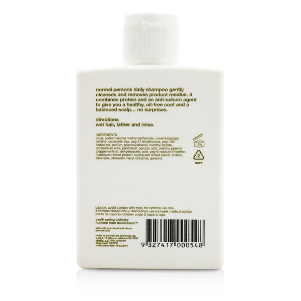 Evo Normal Persons Daily Shampoo  300ml 10.1oz Hot on Sale