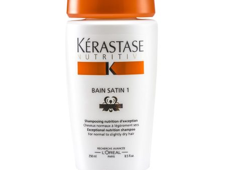 Kerastase Nutritive Bain Satin 1 Exceptional Nutrition Shampoo (For Normal to Slightly Dry Hair)  250ml 8.5oz Supply